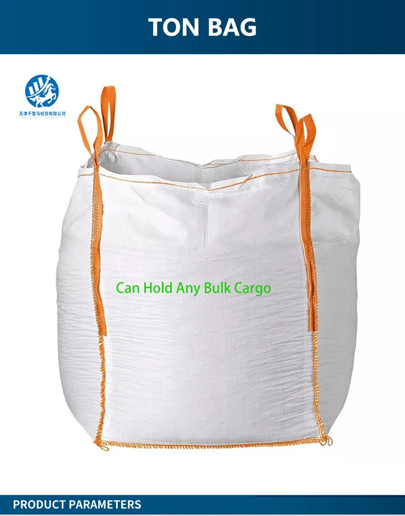 Heavy Capacity Big Bag 1000kg Top Filling Skirt Packing Storage PP Jumbo FIBC Big Bag