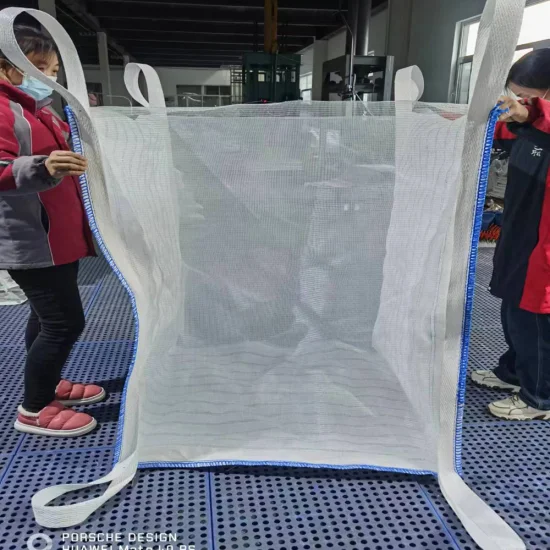 Fabrikversorgung 800 kg Big Bag PP laminierter FIBC Super Sack Atmungsaktive Jumbo Bag 1,5 Tonnen Sling Tote Bag 1500 kg Brennholz Big Bag